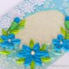 All Blues Quilled Corner With Lace Greeting Card image All Blues Quilled Corner With Lace Greeting Card image