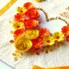 Yellow Themed Quilled Flowers in Heart Greeting Card image Yellow Themed Quilled Flowers in Heart Greeting Card image