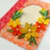 All Orange Quilled Corner With Lace Greeting Card image All Orange Quilled Corner With Lace Greeting Card image