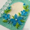 All Blues Quilled Corner With Lace Greeting Card image All Blues Quilled Corner With Lace Greeting Card image