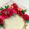 Paper Lace Border Pink Variety Flowers Greeting Card image Paper Lace Border Pink Variety Flowers Greeting Card image