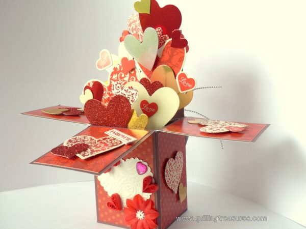 Sparkling Hot Red Pop Up Card In Box image Sparkling Hot Red Pop Up Card In Box image