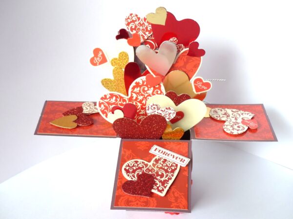 Sparkling Hot Red Pop Up Card In Box image Sparkling Hot Red Pop Up Card In Box image