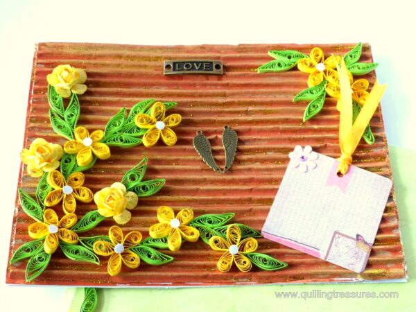 Sparkling Yellow Themed Quilled Greeting Card image Sparkling Yellow Themed Quilled Greeting Card image