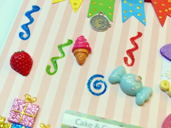 Quilled Cake Birthday Greeting Card image Quilled Cake Birthday Greeting Card image