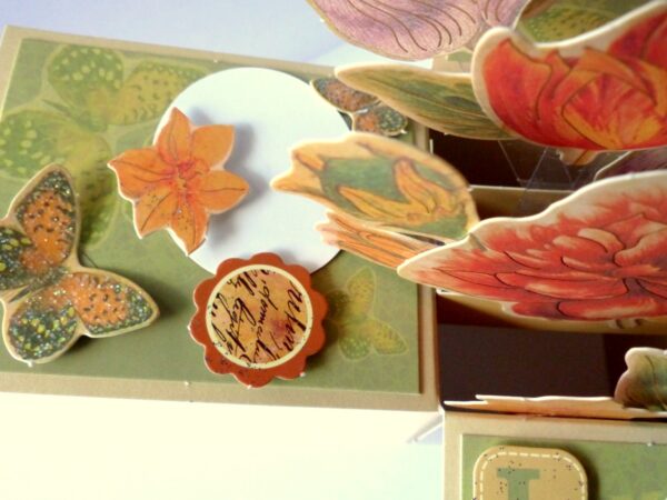 Love and Multicolor Sparkling Flowers Pop up Greeting Card image Love and Multicolor Sparkling Flowers Pop up Greeting Card image