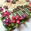 Leafy and Quilled Flowers Vintage Greeting Card image Leafy and Quilled Flowers Vintage Greeting Card image