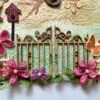 Leafy and Quilled Flowers Vintage Greeting Card image Leafy and Quilled Flowers Vintage Greeting Card image