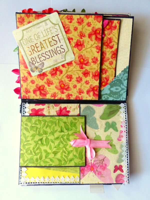 Handmade Multifolds Colorful Scrapbook image Handmade Multifolds Colorful Scrapbook image