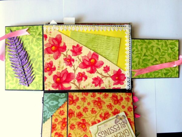 Handmade Multifolds Colorful Scrapbook image Handmade Multifolds Colorful Scrapbook image