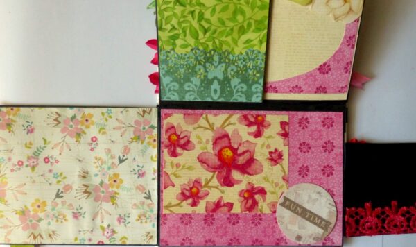 Handmade Multifolds Colorful Scrapbook image Handmade Multifolds Colorful Scrapbook image