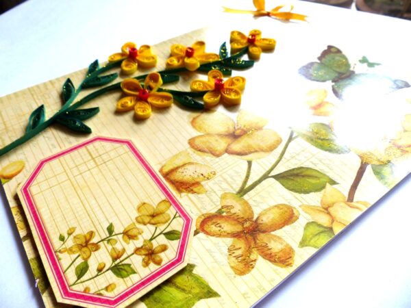 Yellow Quilled Greeting Card image Yellow Quilled Greeting Card image