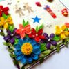 Happy Birthday With Quilled Flowers Greeting Card image