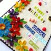 Happy Birthday Quilled Flowers Greeting Card image Happy Birthday Quilled Flowers Greeting Card image