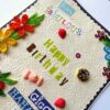 Happy Birthday Quilled Flowers Greeting Card image Happy Birthday Quilled Flowers Greeting Card image