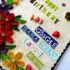 Happy Birthday Quilled Flowers Greeting Card image Happy Birthday Quilled Flowers Greeting Card image