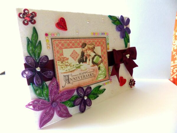 Happy Anniversary Quilled Greeting Card image Happy Anniversary Quilled Greeting Card image