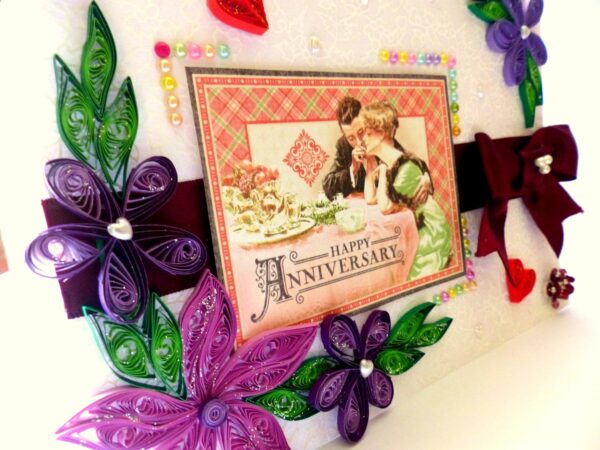 Happy Anniversary Quilled Greeting Card image Happy Anniversary Quilled Greeting Card image