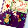 Birthday Quilled Teddy Greeting Card image Birthday Quilled Teddy Greeting Card image