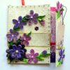 Purple Themed Flowers Mini Scrapbook Greeting Card image Purple Themed Flowers Mini Scrapbook Greeting Card image
