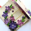 Purple Themed Flowers Mini Scrapbook Greeting Card image Purple Themed Flowers Mini Scrapbook Greeting Card image