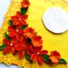 Yellow Themed Orange Flowers Greeting Card image Yellow Themed Orange Flowers Greeting Card image