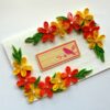 Yellow and Orange Quilled Corner Greeting Card image Yellow and Orange Quilled Corner Greeting Card image