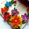 Multicolor Flowers Mini Scrapbook Greeting Card image Multicolor Flowers Mini Scrapbook Greeting Card image