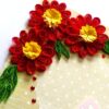 Red Quilled Flowers in Corner Greeting Card image Red Quilled Flowers in Corner Greeting Card image