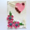 Sweet Pink Quilled Flowers Greeting Card image Sweet Pink Quilled Flowers Greeting Card image