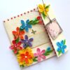 Multicolor Flowers Mini Scrapbook Greeting Card image Multicolor Flowers Mini Scrapbook Greeting Card image
