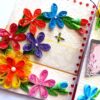 Multicolor Flowers Mini Scrapbook Greeting Card image Multicolor Flowers Mini Scrapbook Greeting Card image
