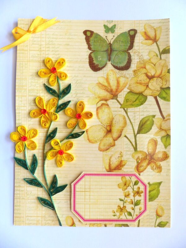 Yellow Quilled Greeting Card image Yellow Quilled Greeting Card image