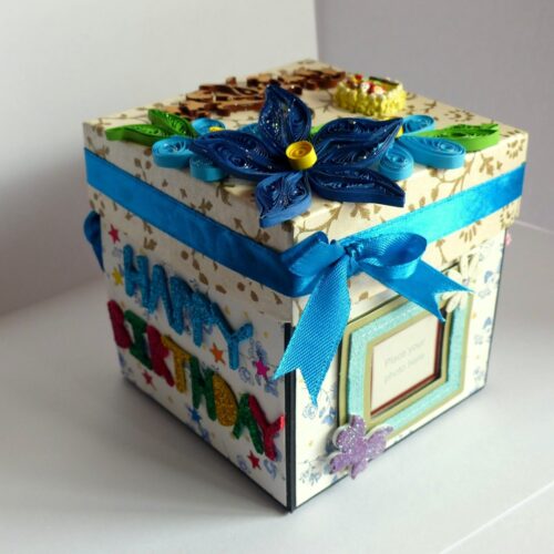 Exotic Blue and Multicolor Sparkling Explosion Box image