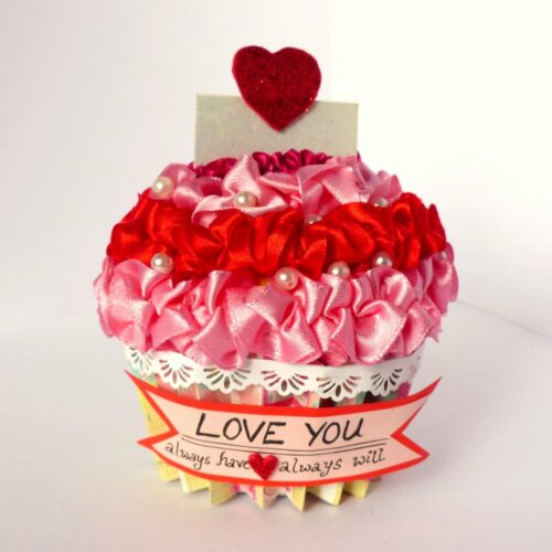 Cute Handmade Cupcake With Message Card image