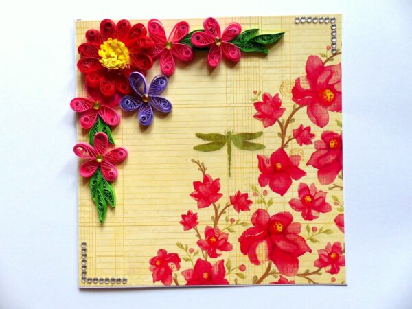 Red and Pink Variety Flowers Greeting Card image Red and Pink Variety Flowers Greeting Card image