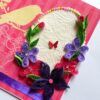 Pink Themed Sparkling Quilled Flowers Greeting Card image Pink Themed Sparkling Quilled Flowers Greeting Card image