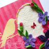 Pink Themed Sparkling Quilled Flowers Greeting Card image Pink Themed Sparkling Quilled Flowers Greeting Card image
