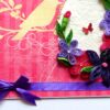 Pink Themed Sparkling Quilled Flowers Greeting Card image Pink Themed Sparkling Quilled Flowers Greeting Card image