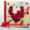Quilled Red Roses in Heart Greeting Card image Quilled Red Roses in Heart Greeting Card image