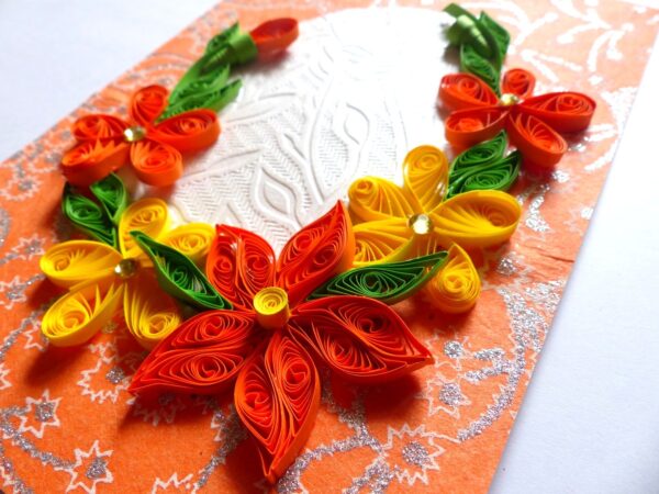 Yellow and Orange Themed Quilled Greeting Card image Yellow and Orange Themed Quilled Greeting Card image