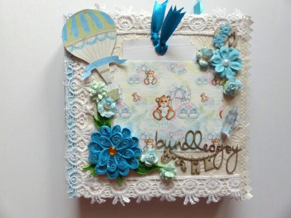 Baby Boy Handmade Scrapbook image Baby Boy Handmade Scrapbook image
