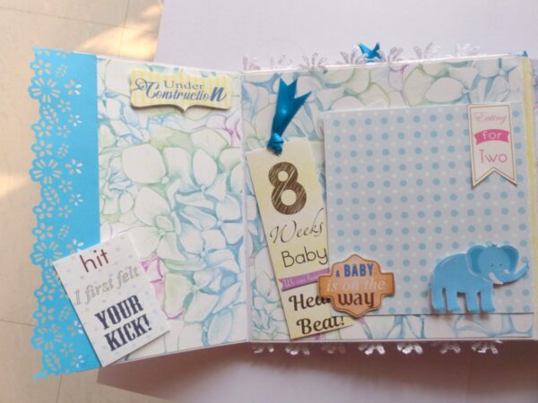 Baby Boy Handmade Scrapbook image Baby Boy Handmade Scrapbook image