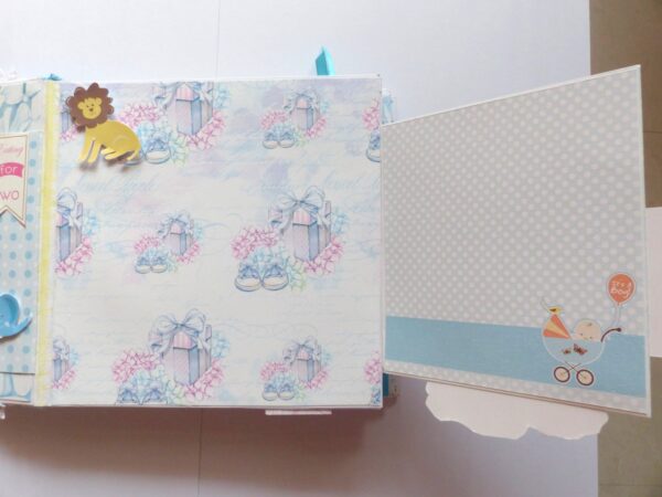 Baby Boy Handmade Scrapbook image Baby Boy Handmade Scrapbook image