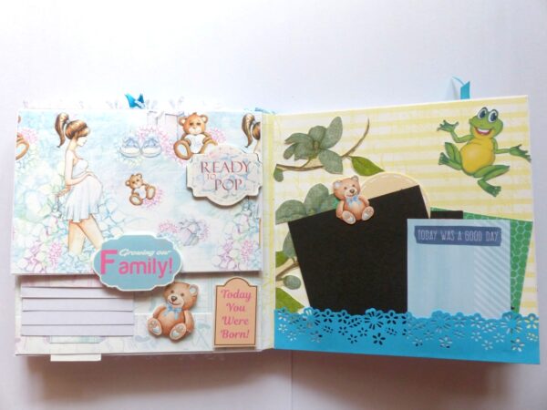 Baby Boy Handmade Scrapbook image Baby Boy Handmade Scrapbook image