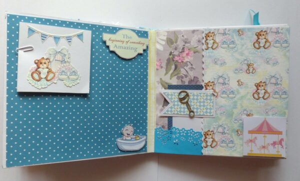 Baby Boy Handmade Scrapbook image Baby Boy Handmade Scrapbook image