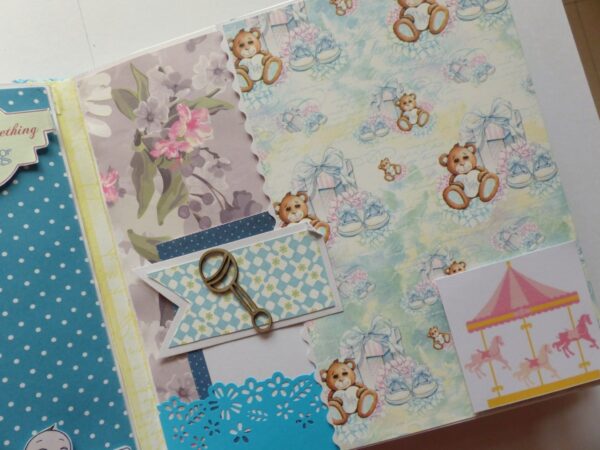 Baby Boy Handmade Scrapbook image Baby Boy Handmade Scrapbook image