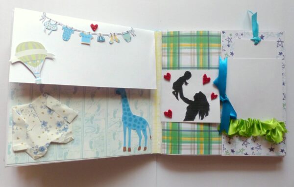 Baby Boy Handmade Scrapbook image Baby Boy Handmade Scrapbook image