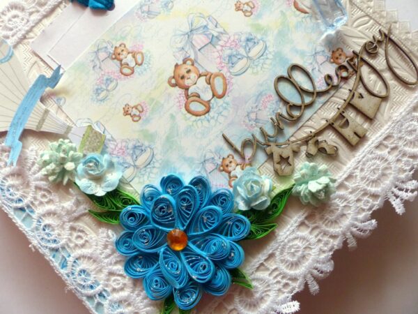 Baby Boy Handmade Scrapbook image Baby Boy Handmade Scrapbook image