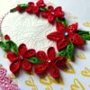 Red Themed Quilled Flowers Greeting Card image
